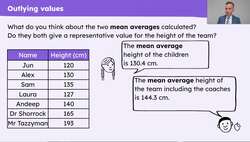 Explain why the mean is useful and when it is not appropriate Instructional Video