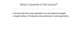 Web Hacker's Toolbox - Tools Used by Successful Hackers - Introduction-Web Application Security Testing with Google Hacking Instructional Video