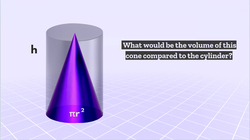 Easy Cone Volume Calculation with Cylinder Formula Instructional Video