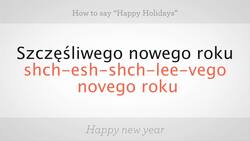 How to Say "Happy Holidays" in Polish Instructional Video