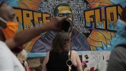 ROTY:BLM: George Floyd Mural News Clip