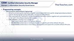 CISM Certification Domain 1: Information Security Governance Video Boot Camp 2019 - Programming concepts Instructional Video