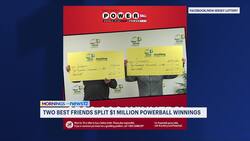 2 best friends from New Jersey split $1 million Powerball winnings News Clip