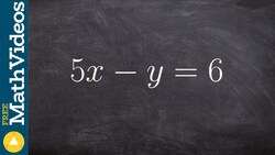 Learn how to write the equation in slope intercept form and identify slope and y interce Instructional Video