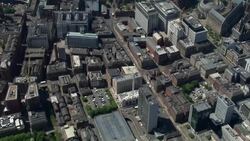 UK: Aerial views of Manchester during the coronavirus epidemic News Clip