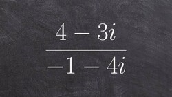 Tutorial - Dividing complex numbers ex 22, (4 - 3i)/(-1 - 4i) Instructional Video