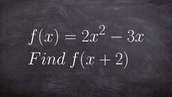Learn to evaluate a function with a binomial expression Instructional Video