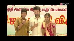 'Leo' actor Vijay sports a new look as he meets HSC and SSC students News Clip
