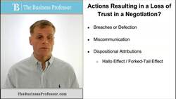 Losing Trust in a Negotiation Instructional Video