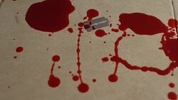 Blood dripping onto tile, attempt to commit suicide with sharp blade, depression Stock Footage