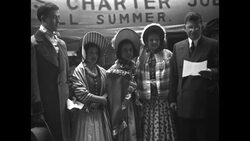 Chicago Mayor Edward Joseph Kelly bids farewell to a goodwill tour caravan as it departs the city News Clip