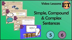 Simple, Compound & Complex Sentences | Video Lessons Instructional Video