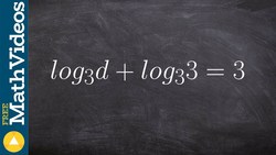 Applying the product property and then converting to exponential form to solve Instructional Video