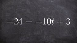 Solving a two step equation Instructional Video