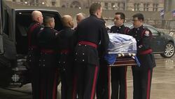 Rob Ford casket arrives at city hall News Clip