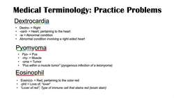 Medical Terminology | The Basics and Anatomy | Practice Problems Set 6 Instructional Video