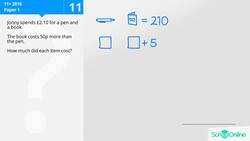 KS2 Primary Maths Age 13-17 - Money - Problem: - Explained Instructional Video