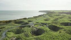 Normandy From the Air: Reliving D-Day Through Drone Imagery Stock Footage