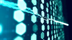 Digital Abstract Background Concept, Cryptocurrency Network Stock Footage