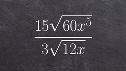 Simplifying the quotient of two radical expressions Instructional Video