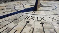 Sundial. Shooting in the summer. Stock Footage