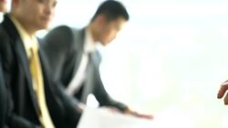 Stressful group of people waiting for job interview. Stock Footage