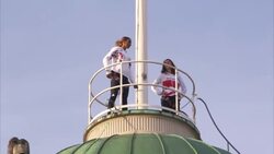 Olivia Breen and Laviai Nielsen atop Somerset House News Clip