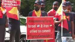 CLEAN : S.Africa: Ethiopians from Tigray protest outside US embassy in Pretoria News Clip