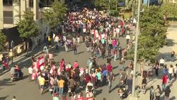 CLEAN : Lebanese students take to the streets of Beirut to demand change News Clip