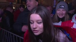 VOICED : Croacia celebra su tercer puesto en las calles y el cielo de Zagreb News Clip