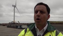 Anas Sarwar speaks to media during a visit to Methil News Clip