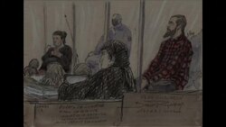 CLEAN : Court sketches of French jihadist Kevin Guiavarch's trial News Clip
