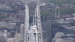 UK: Aerial views of The Shard Skyscraper in London News Clip