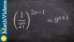 Applying the one to one property to solve an equation with exponents Instructional Video