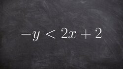 How to graph a linear inequality by switching the sign when solving for y Instructional Video