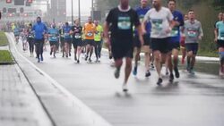 City marathon Stock Footage