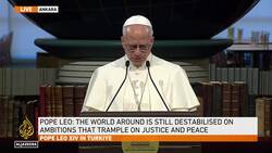 Pope Leo XIV delivers message of peace, unity in Turkiye on his first foreign trip as pontiff News Clip