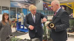The Prime Minister inspects weapons set to be sent to Ukraine in Belfast News Clip