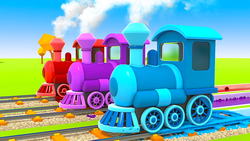 Colourful trains on the mission Instructional Video