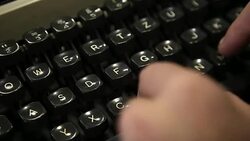 Retro Typewriter Stock Footage