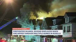 Roselle fire damages multiple homes; firefighter injured News Clip