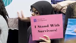 “Say No to Kavanaugh” – Protesters demand congress vote No to Kavanaugh - NYC Stock Footage