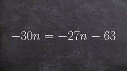 Solving an equation when you have a variable on both sides Instructional Video
