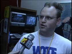 Interview with a Clinton Campaigner During the 1992 Presidental Election in Little Rock, Arkansas Stock Footage