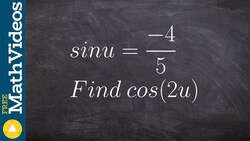 Pre-Calculus - How to Evaluate Using the Double Angle Formula for Cosine Instructional Video