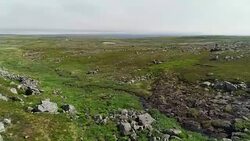 Tundra Mountain Aerial Landscape Stock Footage