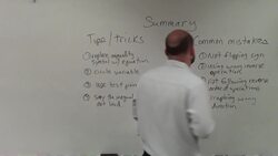 Summary for solving one variable inequalities Instructional Video