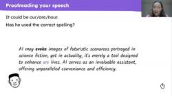 Proofreading and redrafting a speech Instructional Video