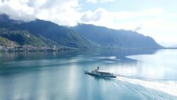 Flight Over Geneva: Witnessing the Grandeur of Swiss Scenery Stock Footage