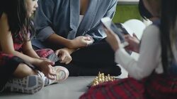 Elementary age school Playing with chess Stock Footage